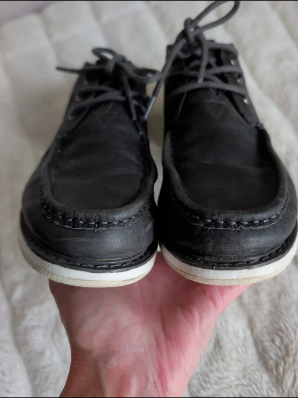 TOMS Mens Navi Moc Chukka Leather Waterproof Boot - Smoke Grey Sz 8